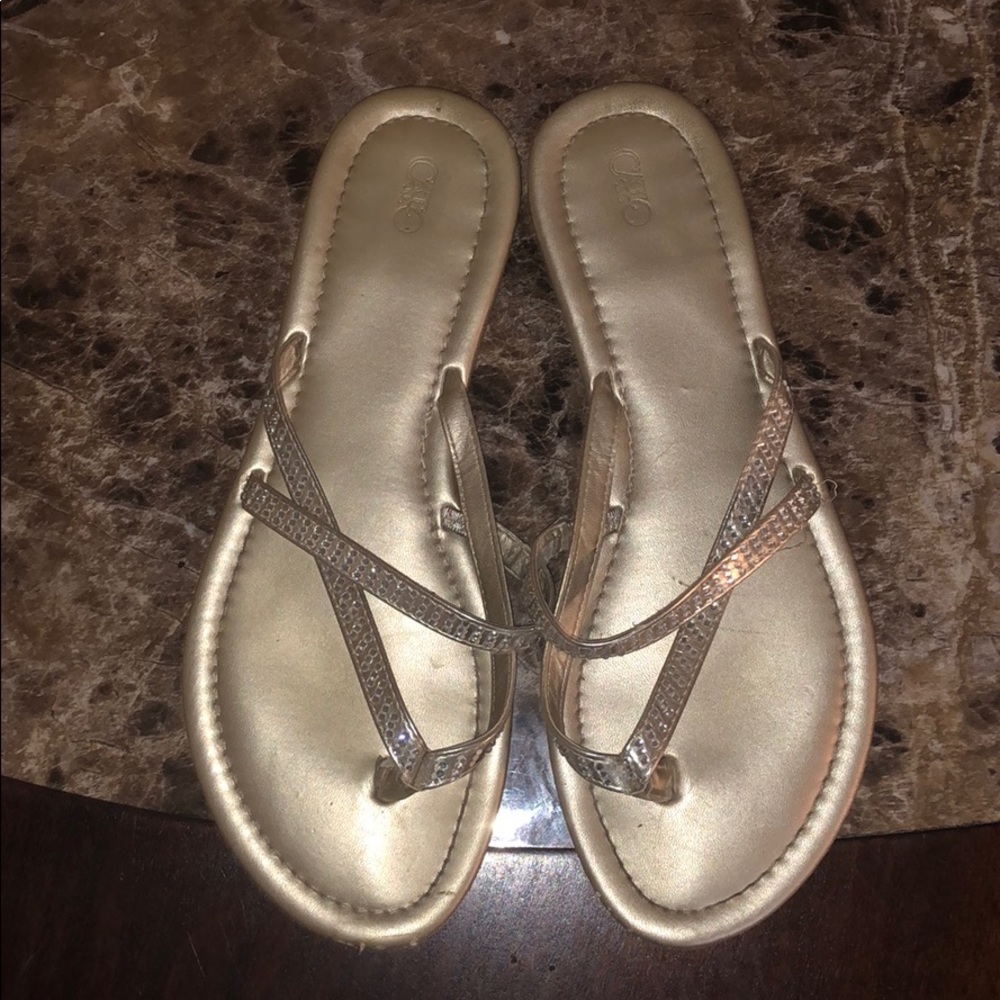 Gold sandals